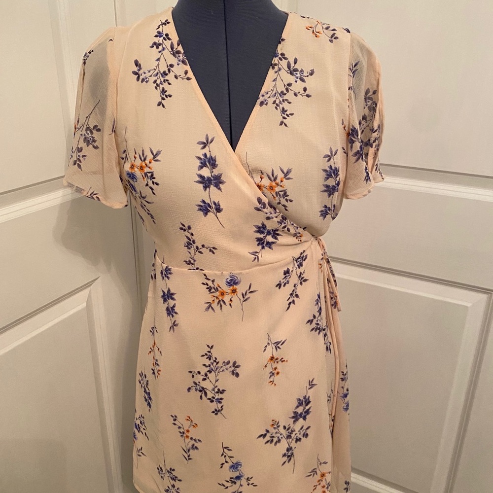 Lulus Floral Wrap Dress